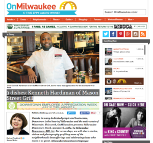 OnMilwaukee features Kenneth Hardiman from Mason Street Grill