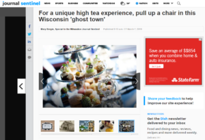 Milwaukee Journal Sentinel features Afternoon Tea at the The Pfister Hotel